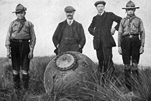 Explosives Gallery: Mine washed up on Suffolk coast, WW1