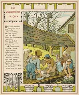 Communal Prints: Washerwomen of Caen, Normandy, France