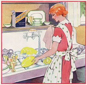 Delineator Prints: Washing Up
