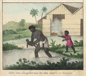 Envy Prints: Washing Baby, Guinea