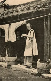 Hangs Prints: Washing Day, Shanghai, China
