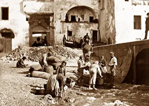Washing wheat, Amalfi, Italy