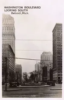 Washington Boulevard looking South, Detroit, Michigan, USA