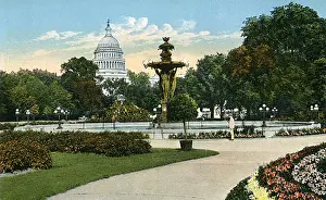 Locations Prints: Washington DC, USA - The Bartholdi Fountain
