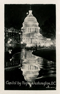 Images Dated 1st August 2017: Washington DC, USA - Capitol by Night