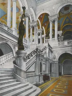 Stairway Prints: Washington DC, USA - Grand Stairway - Library of Congress