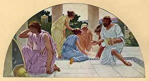 Washington DC, USA - Library of Congress Mural - Achilles