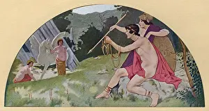 Washington DC, USA - Library of Congress Mural - Bellerophon