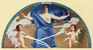 Washington DC, USA - Library of Congress Mural - Calliope