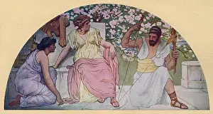 Washington DC, USA - Library of Congress Mural - Hercules
