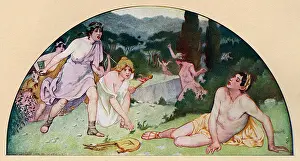 Columbia Prints: Washington DC, USA - Library of Congress Mural - Orpheus