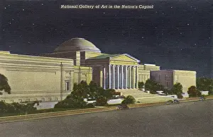 Washington DC, USA - National Gallery of Art at night
