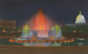 Floodlit Prints: Washington DC, USA - New Illuminated Fountain