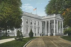 Locations Prints: Washington DC, USA - White House - Presidents Entrance
