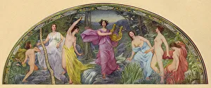 Washington, Library of Congress Mural - Muse of Lyric Poetry Washington, Library of Congress Mural - Muse of Lyric Poetry