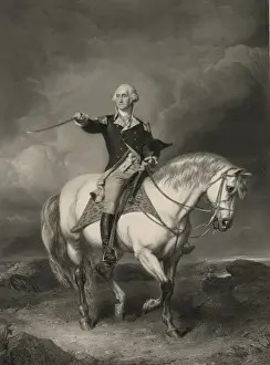 Trenton Prints: Washington receiving a salute on the field of Trenton
