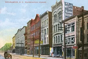 Paints Prints: Washington Street, Binghamton, New York State, USA