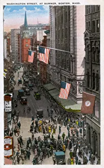 Amerian Collection: Washington Street - at Summer Street - Boston, Massachusetts