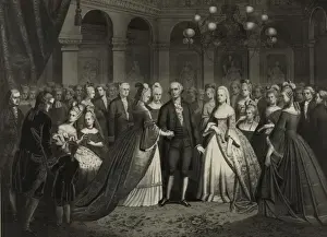 Washingtons reception at the White House, 1776