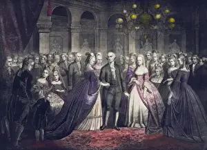 Washingtons Prints: Washingtons reception at the White House 1776