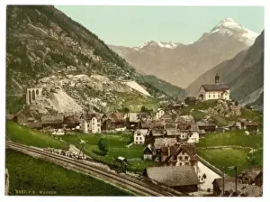 Gotthard Prints: Wassen, and Middle Maienreuss Bridge, St. Gotthard, Switzerl