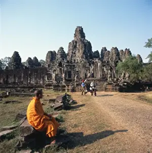 Khmer Prints: Wat Bayon temple, Angkor Thom, Siem Reap, Cambodia