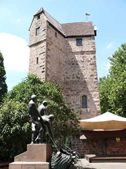 Images Dated 7th July 2010: Watch tower, Eberbach, Baden Wurttemberg, Germany