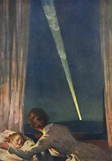 Searchlights Prints: The Watchers by Dudley Tennant, WW1 floodlights