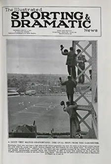 Fans Prints: Watching Cricket at The Oval, From a Gasometer