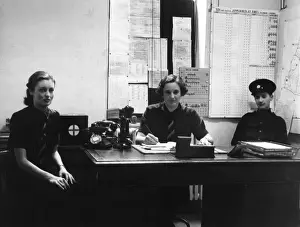 Notice Prints: Watchroom at 55V sub-station, London, WW2
