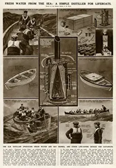 Devices Prints: Water distiller for lifeboats by G. H. Davis