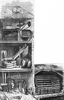 Water-Driven Flour Mill