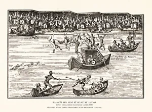 Joust Prints: Water games and the goose game, 1682