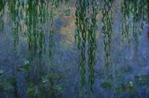 The Water Lilies: Morning with Willows by Monet