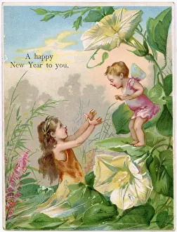 Nymph Prints: A water nymph holds out her arms