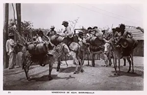 Colombian Prints: Water sellers, Barranquilla, Colombia, Central America