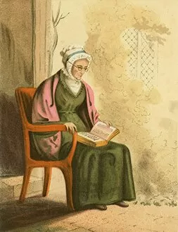 Watercolour by Princess Victoria, woman in chair