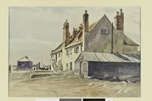 Images Dated 21st December 2011: Watercolour sketch with buildings and shed