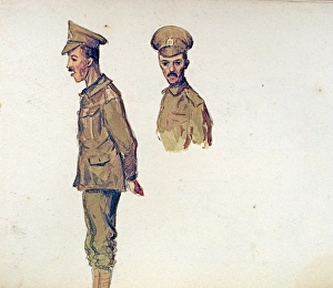 Images Dated 5th February 2010: Watercolour study of a Tommy