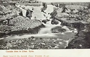 Rapids Prints: Waterfall - Mount Lebanon (Mont Liban) Mountain Range, Syria
