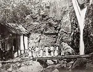 New Images May Prints: Waterfall, Penang, Malaysia, circa 1880s. Date: circa 1880s
