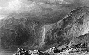 Images Dated 2nd September 2016: Waterfall and stone quarry near Boscastle, Devon