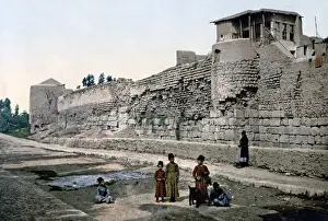 Waterfront scene, Constaninople, (Istanbul) Turkey, circa 18