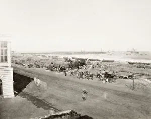 Coastline Prints: Waterfront view Madras, Chennai, India c. 1880 s