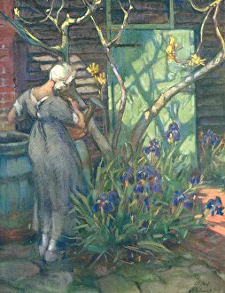 Watering Prints: Watering The Flowers