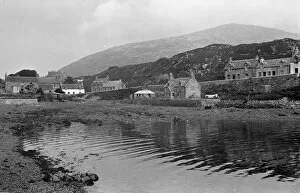 Waterside scene with houses, Scotland