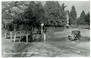 The Watersplash at Brockenhurst, New Forest, Hampshire, England. Date: circa 1930s