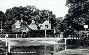 Puddle Prints: The Watersplash at Brockenhurst in the New Forest district of Hampshire