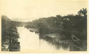 Iraqi Gallery: Waterway, Basra, Iraq, WW1