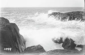 Crashing Prints: Waves Crashing on Rocky Shore